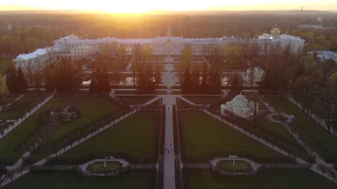 Flight over the palace Stock Footage 128702271