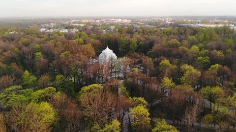 Flight over the palace Stock Footage 128702351