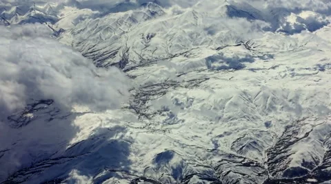 Flight over peak clouds sky. Aerial Turkey mountain nature HD video background Stock Footage 64837015