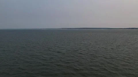 Flight over the Peconic Bay on Labor Day Weekend 2023 Video stock 251936627