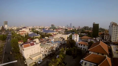 Flight over Phnom Penh Suburbs Video stock 74193081