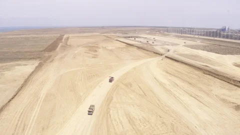 Flight over port construction 2 Video stock 123701326