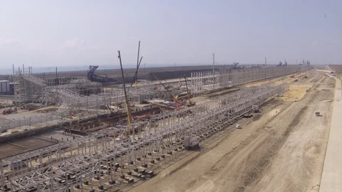 Flight over the port storage 動画素材 123695683