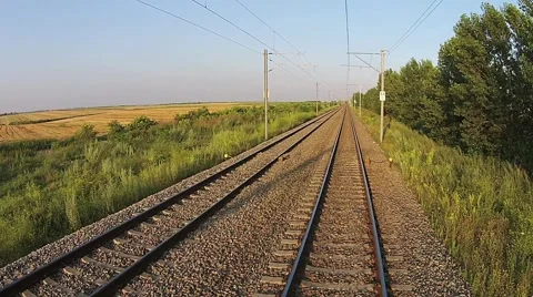 Flight over railway Stock Footage 41328537