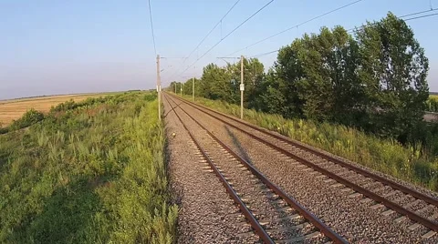 Flight over railways Stock Footage 41325457