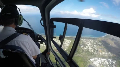 Flight over Reunion coast. Stock Footage 77194734