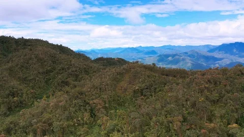 Flight over a ridge in the rain forest of Peru Video stock 117073504