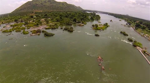 Flight over River Stock Footage 51692344