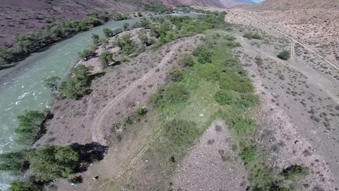 The Flight over the River Stock Footage 93782930