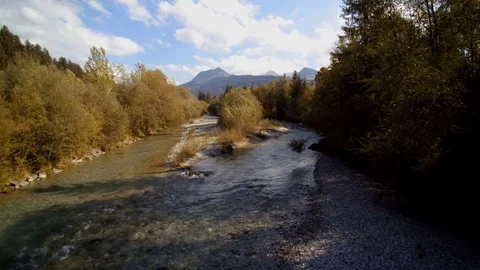 Flight over river Stock Footage 97789963