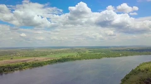 Flight over river Stock Footage 131731043