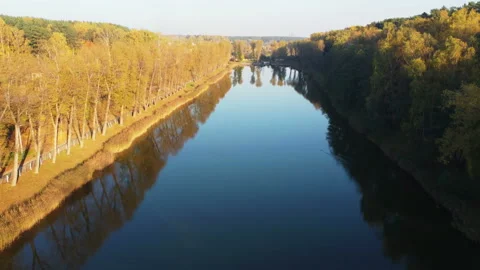 Flight over the river. Stock Footage 163236532