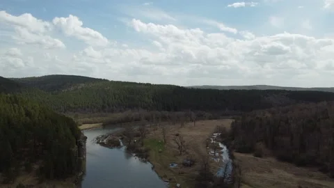 Flight over the river Stock Footage 204708443