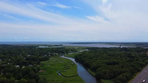 Flight over river Video stock 245882525