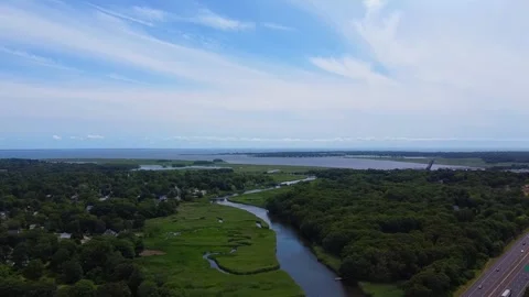 Flight over the river  Video stock 246402988