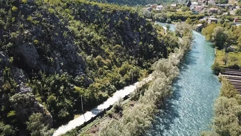 Flight over the river Stock Footage 321361212