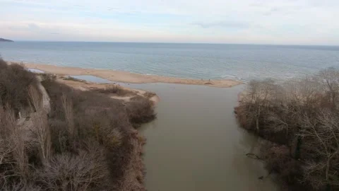 Flight over the river Kamchia Stock Footage 148123840