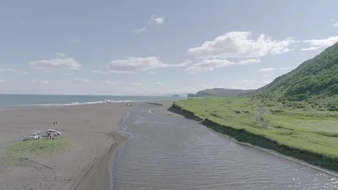 Flight over the river. Not edition Video stock 81766185