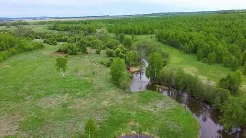 Flight over the riverbed Stock Footage 133313854