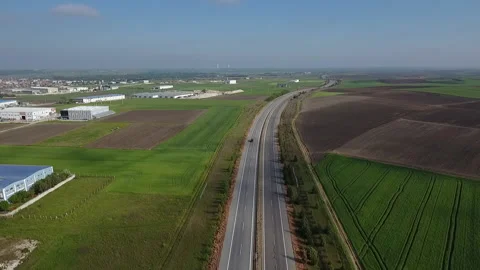 Flight over the road Stock Footage 171601847