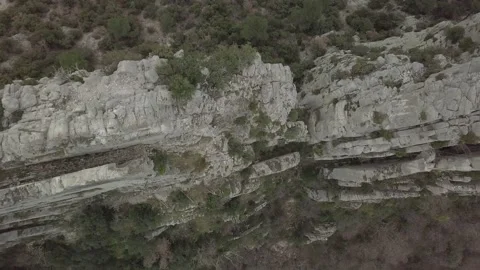 Flight over rocks cross climber 06 Stock Footage 148369550