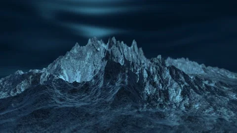Flight over rocky alien surface, mountain view. Stock Footage 224362693