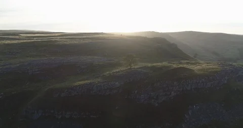 Flight over a rocky valley Stock Footage 116674793