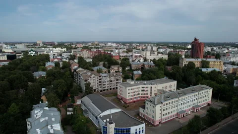 Flight over rooftops Stock Footage 217583314