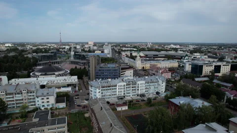 Flight over rooftops Stock Footage 218167694