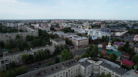 Flight over rooftops Stock Footage 219593290