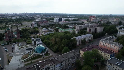 Flight over rooftops Stock Footage 219741405
