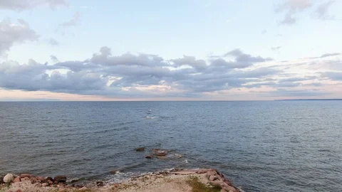 Flight over the sea and forest Stock Footage 115238299