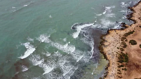 Flight over the sea waves 4k Stock Footage 173034908