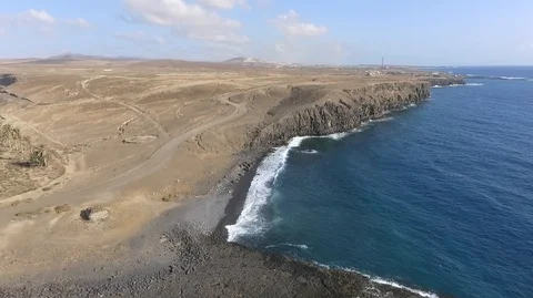 Flight over the seashore Stock Footage 92120980