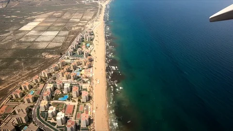 Flight over seaside Stock Footage 123698008