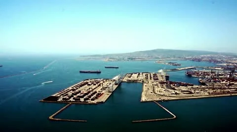 Flight Over Shipping Harbor 動画素材 11608967