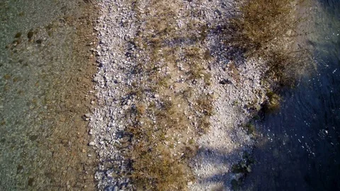 Flight over small river Stock Footage 97788872