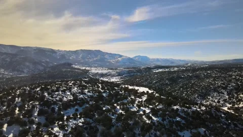 Flight over snowy mountains Stock-Footage 147027639
