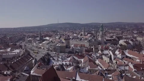 Flight over Sopron, Hungary Video stock 87573676