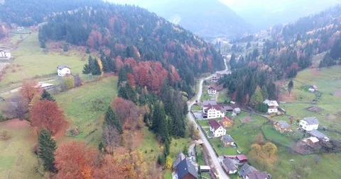 Flight over Spectacular Valley Stock Footage 97792973