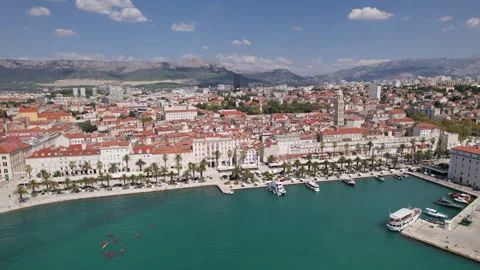 Flight over of Split, Croatia Stock Footage 250413885