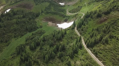 Flight over the spring mountains, thaw Stock Footage 149507759