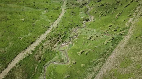 Flight over the spring mountains, thaw Stock Footage 149508883