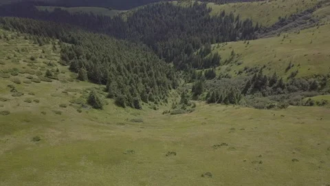 Flight over the spring mountains, thaw Video stock 149509558