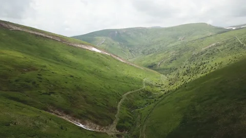 Flight over the spring mountains, thaw Stock Footage 149509828