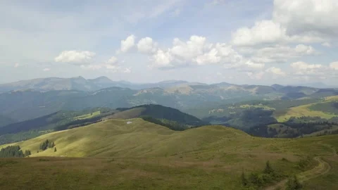 Flight over the spring mountains, thaw Stock Footage 149510473
