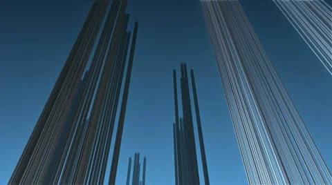 Flight over steel complex structures n6949A Stock Footage 21823202