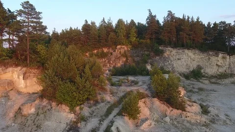 Flight over a stone pit Stock Footage 78944184