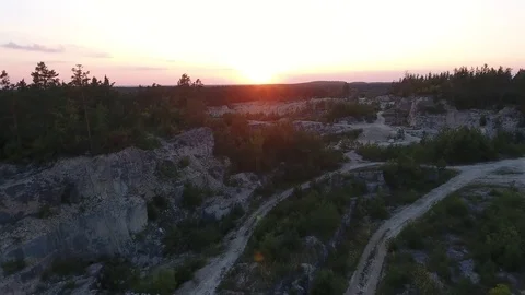 Flight over a stone pit Stock Footage 78949778