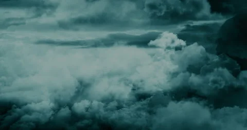 Flight over the stormy clouds. Animation Stock Footage 169302164